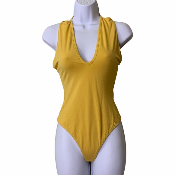 Lovers+Friends by Revolve Bodysuit Mustard Yellow - Picture 1 of 11